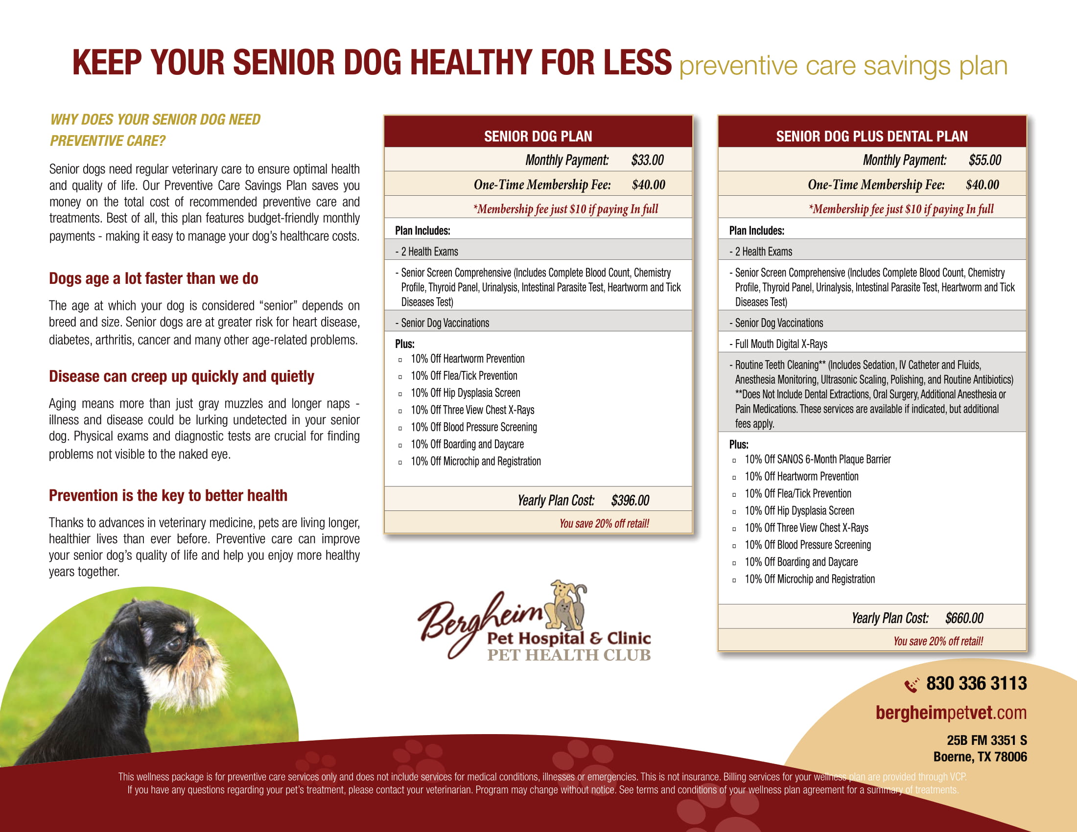 dog health plan